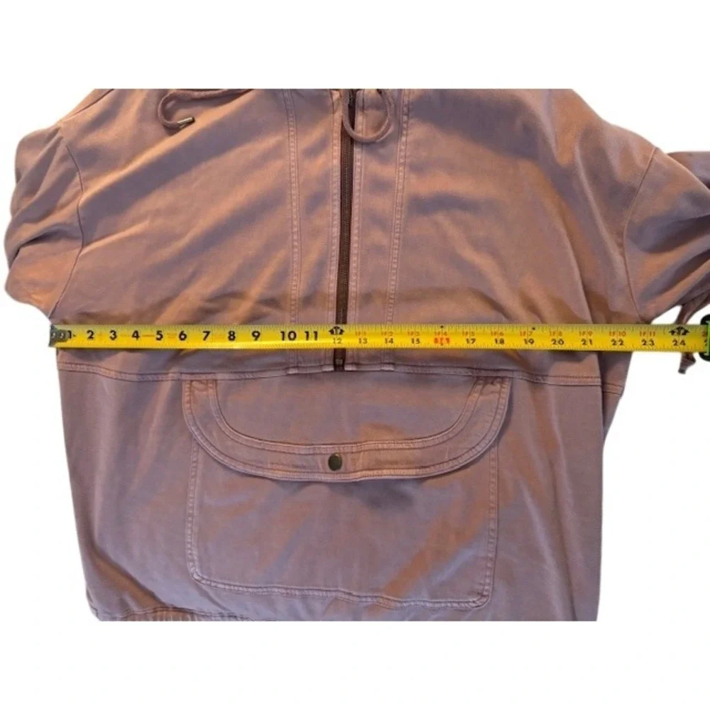 Splendid Pullover Hoodie Sweatshirt Women's Medium Dusty Mauve Quarter Zip - M - Picture 8 of 8